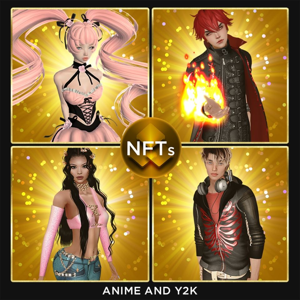 Our Anime and Y2K themed NFT items produced by IMVU creators