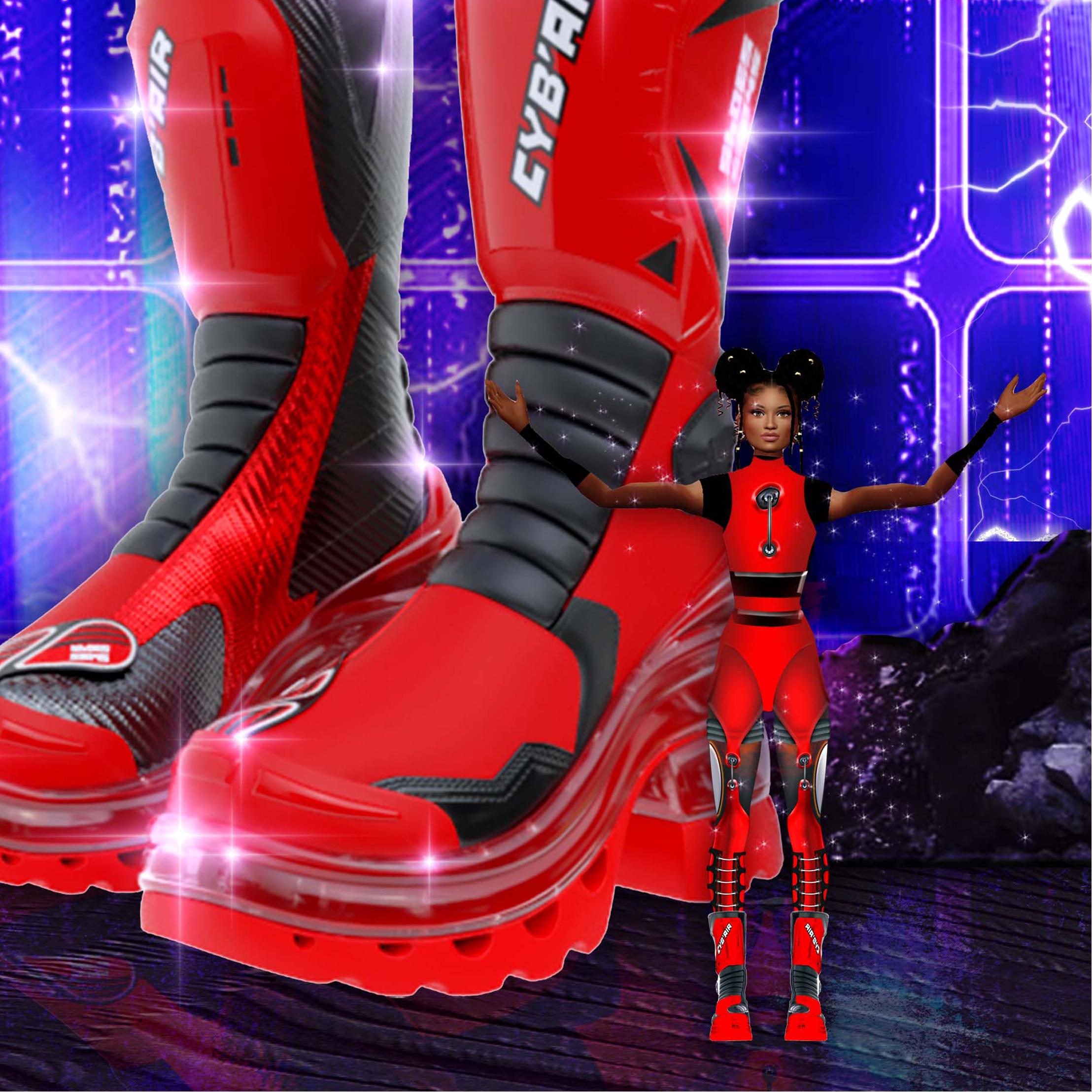 Limited Edition Cyb’Air Lava sneakers in IMVU by SHOES 53045 on THE DEMATERIALISED